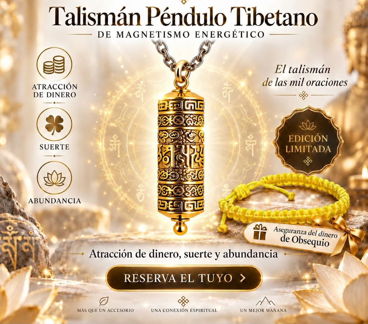 Talismán Péndulo Tibetano de Magnetismo Energético